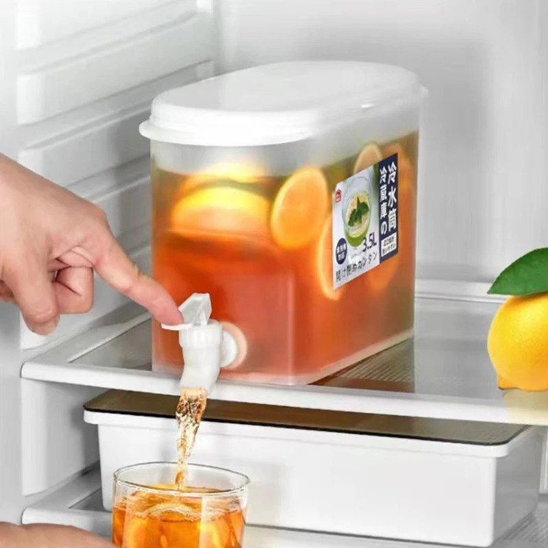 3.5L/5L Large Capacity Cold Kettle with Faucet In Refrigerator Iced Beverage