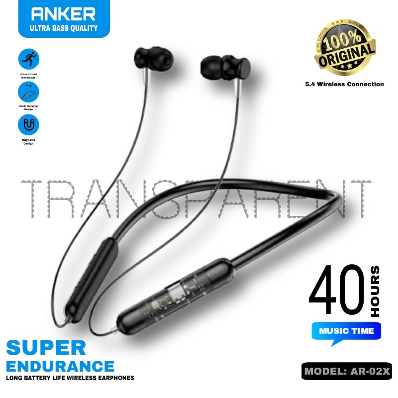 Anker Transparent Voice Changer Wireless Neckband with 36 Hrs Playtime, HD Sound Bluetooth Headset
