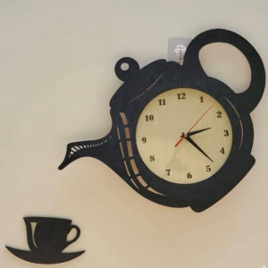 Kettle Cup Wooden Wall Clock